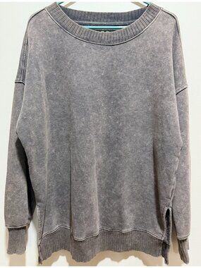 So Sweatshirt Size Medium Oversized Cozy Sweatshirt ~ Distressed Gray